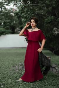 Ayesha Madushani Red Long Dress